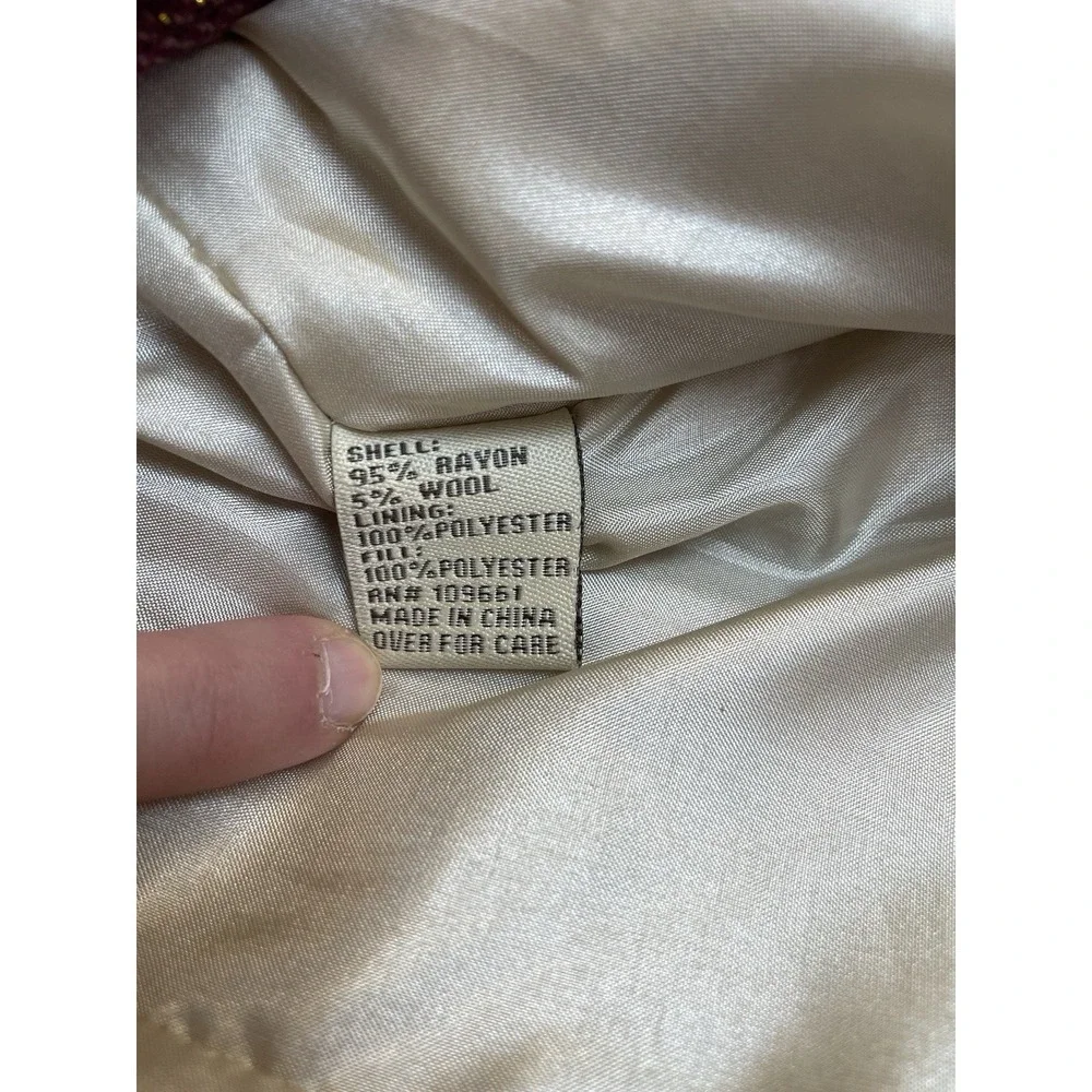 Vintage Stuff by Hilary Duff Girls Y2K Peacoat‎ Herringbone Wool Blend Jacket M